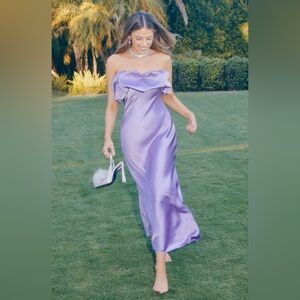 Elizabeth ruffle off shoulder maxi dress